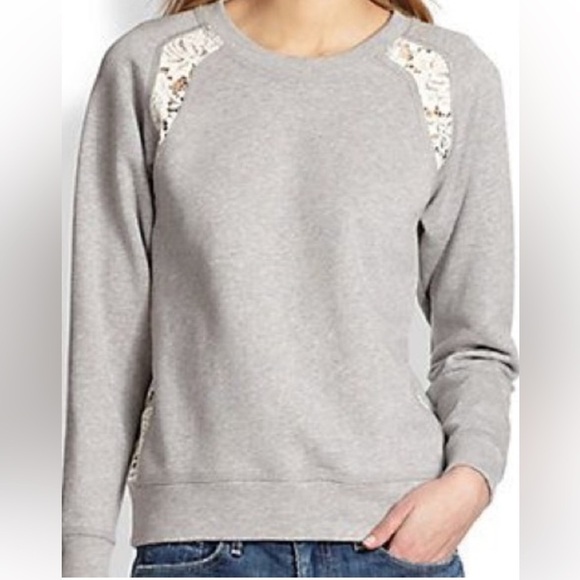 Rebecca Taylor Tops - Rebecca Taylor Lace Detail Sweatshirt